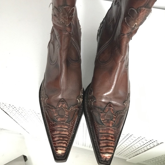 Hand Tooled Italian Leather Boots - Picture 7 of 7